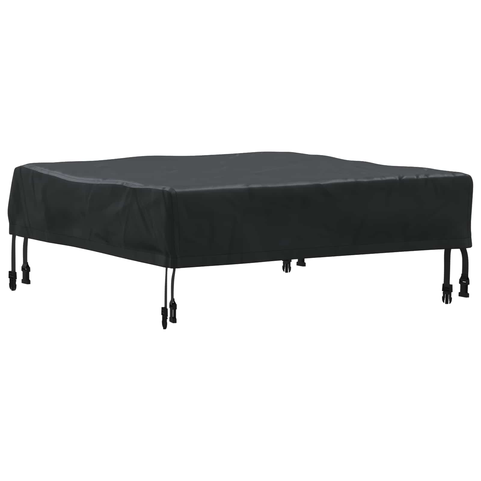 Copertura Tavolo Tinta unita Nero 72 x 72 x 15 cm Tessuto | homemem39