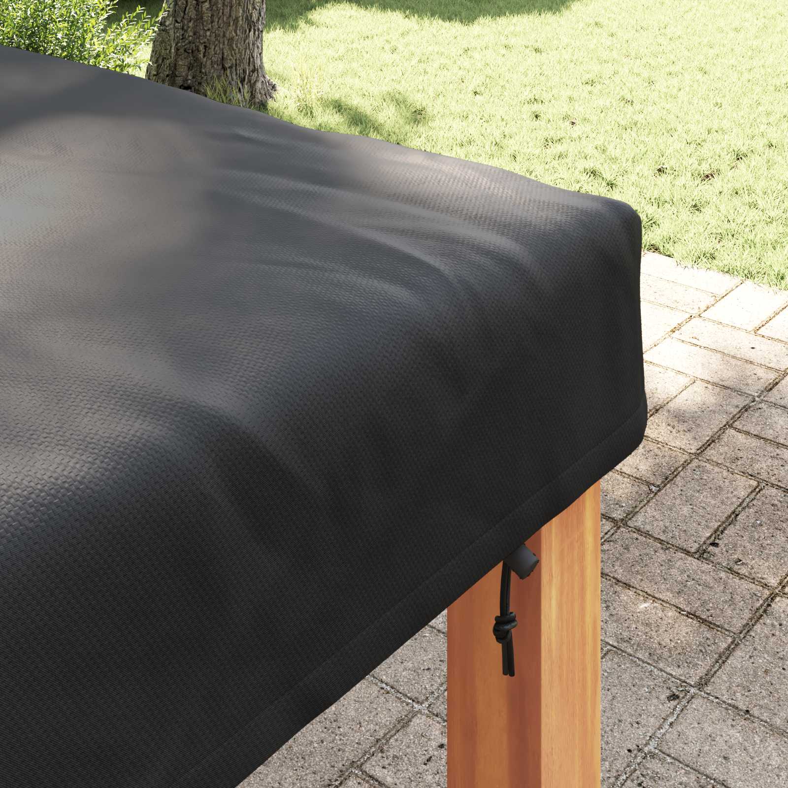 Copertura Tavolo Tinta unita Nero 142 x 142 x 15 cm Tessuto | homemem39