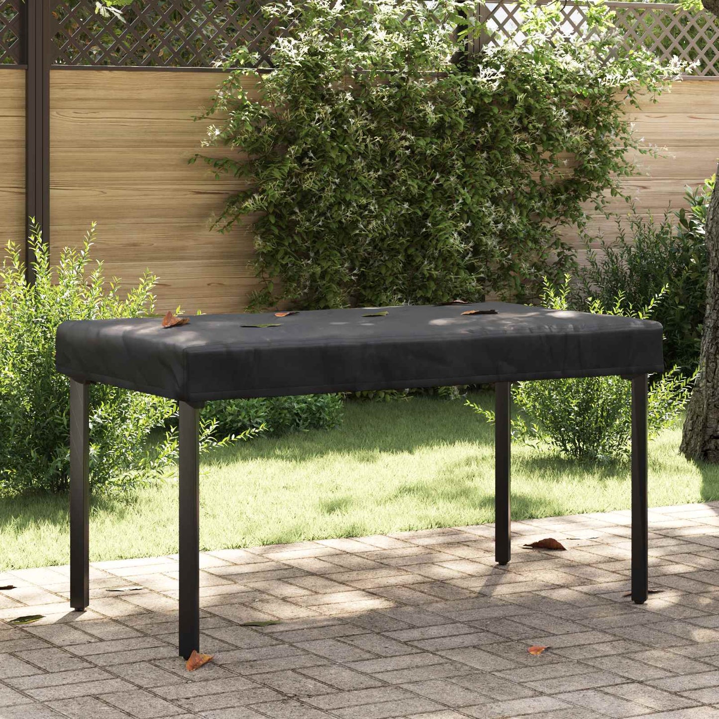 Copertura Tavolo 122 x 72 x 15 cm Tessuto Rettangolare Nero