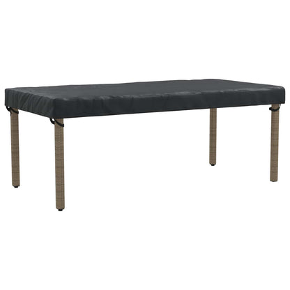 Copertura Tavolo Tinta unita Nero 202 x 102 x 15 cm Tessuto | homemem39