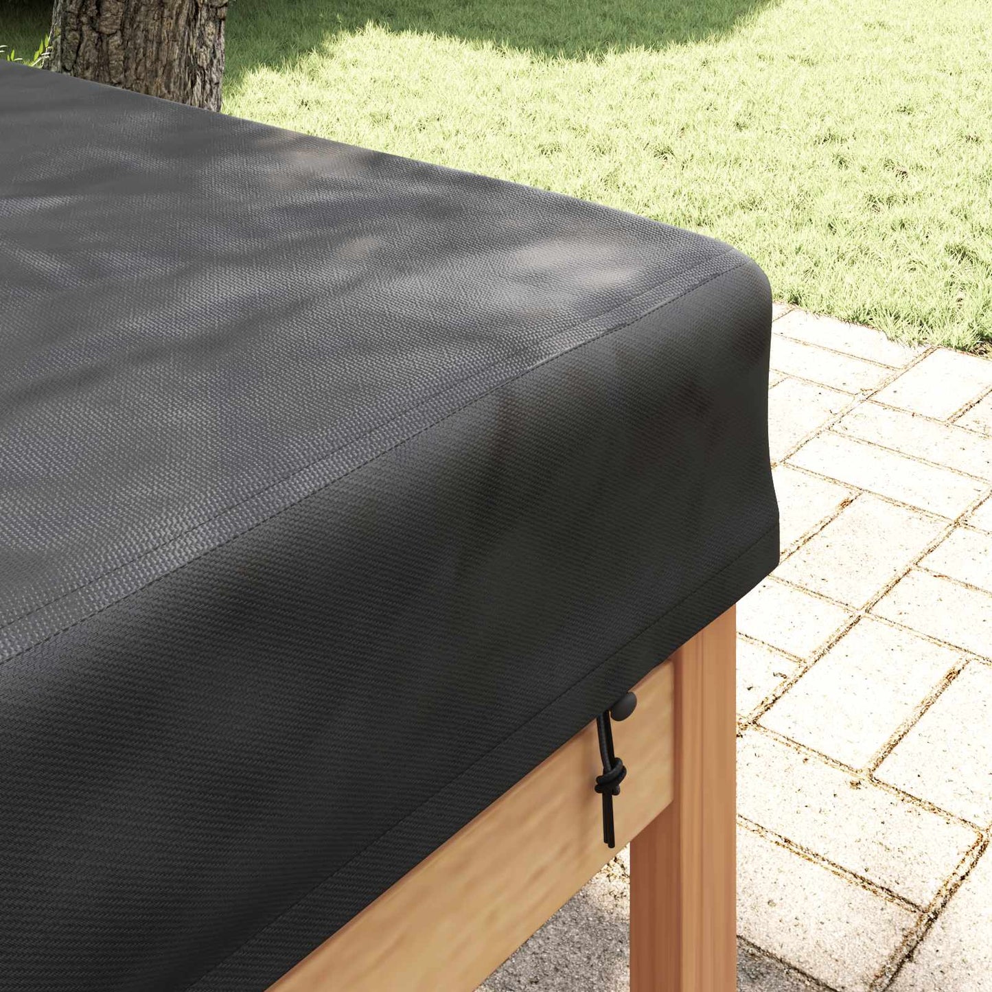 Copertura Tavolo Tinta unita Nero 102 x 262 x 15 cm Tessuto | homemem39
