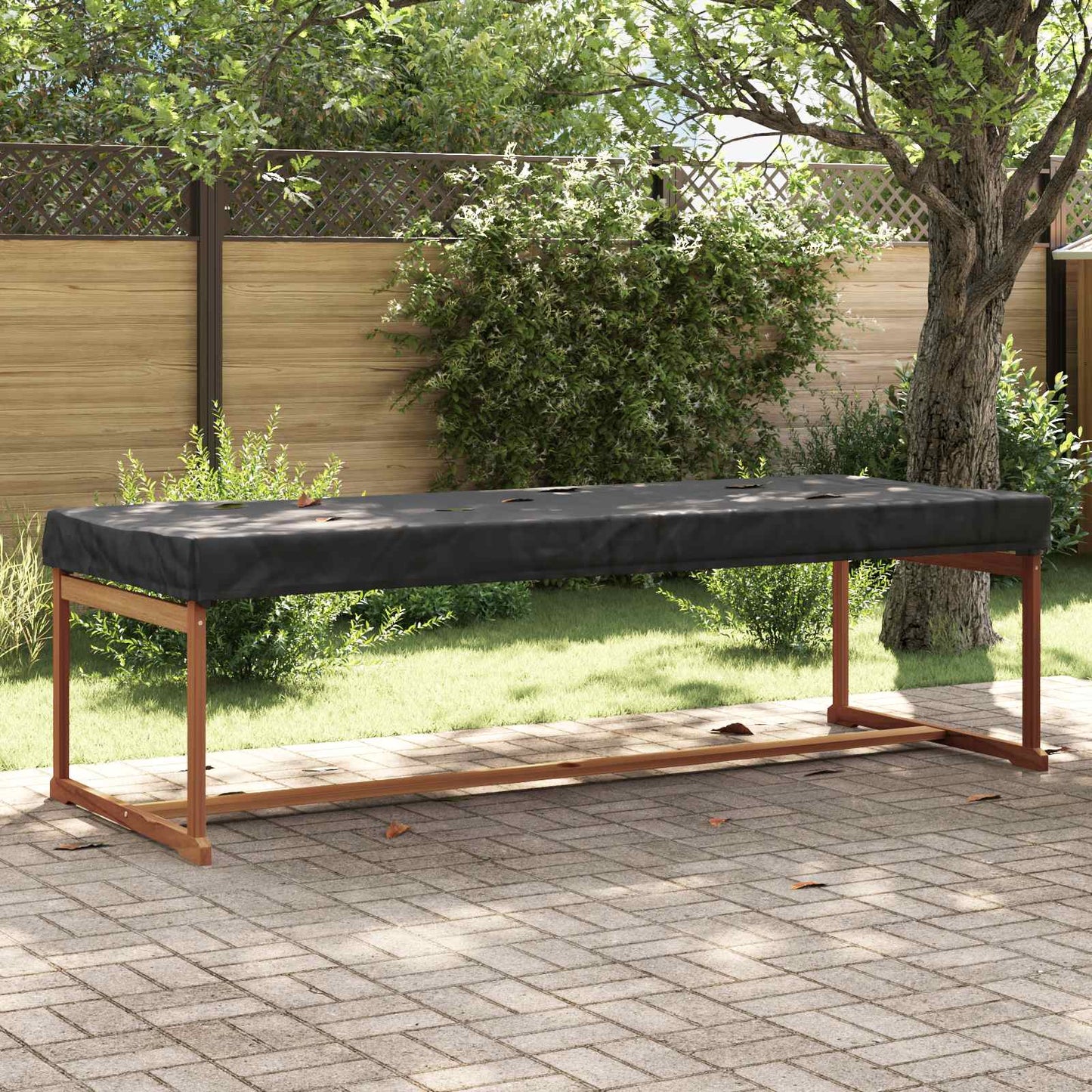 Copertura Tavolo Tinta unita Nero 262 x 102 x 15 cm Tessuto | homemem39