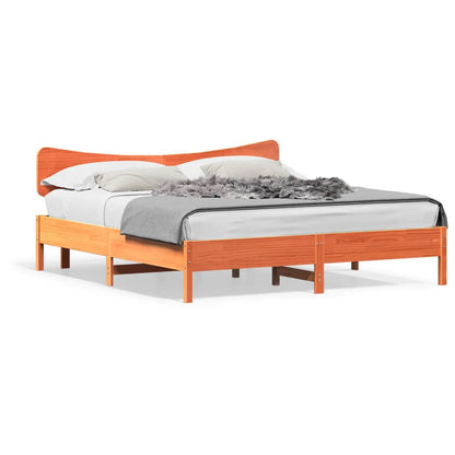 Giroletto senza Materasso Marrone Cera 180x200 cm Legno di Pino | homemem39