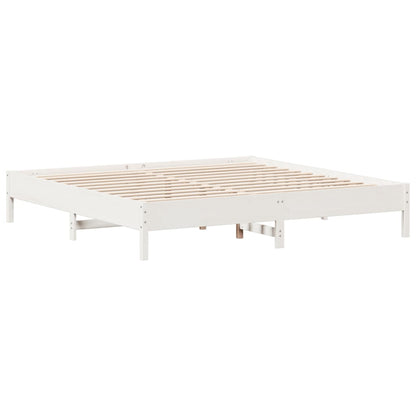 Giroletto senza Materasso Bianco 160x200 cm Legno Massello Pino - homemem39