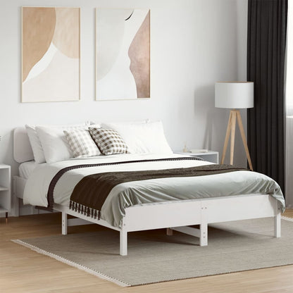 Giroletto senza Materasso Bianco 140x200 cm Legno Massello Pino - homemem39