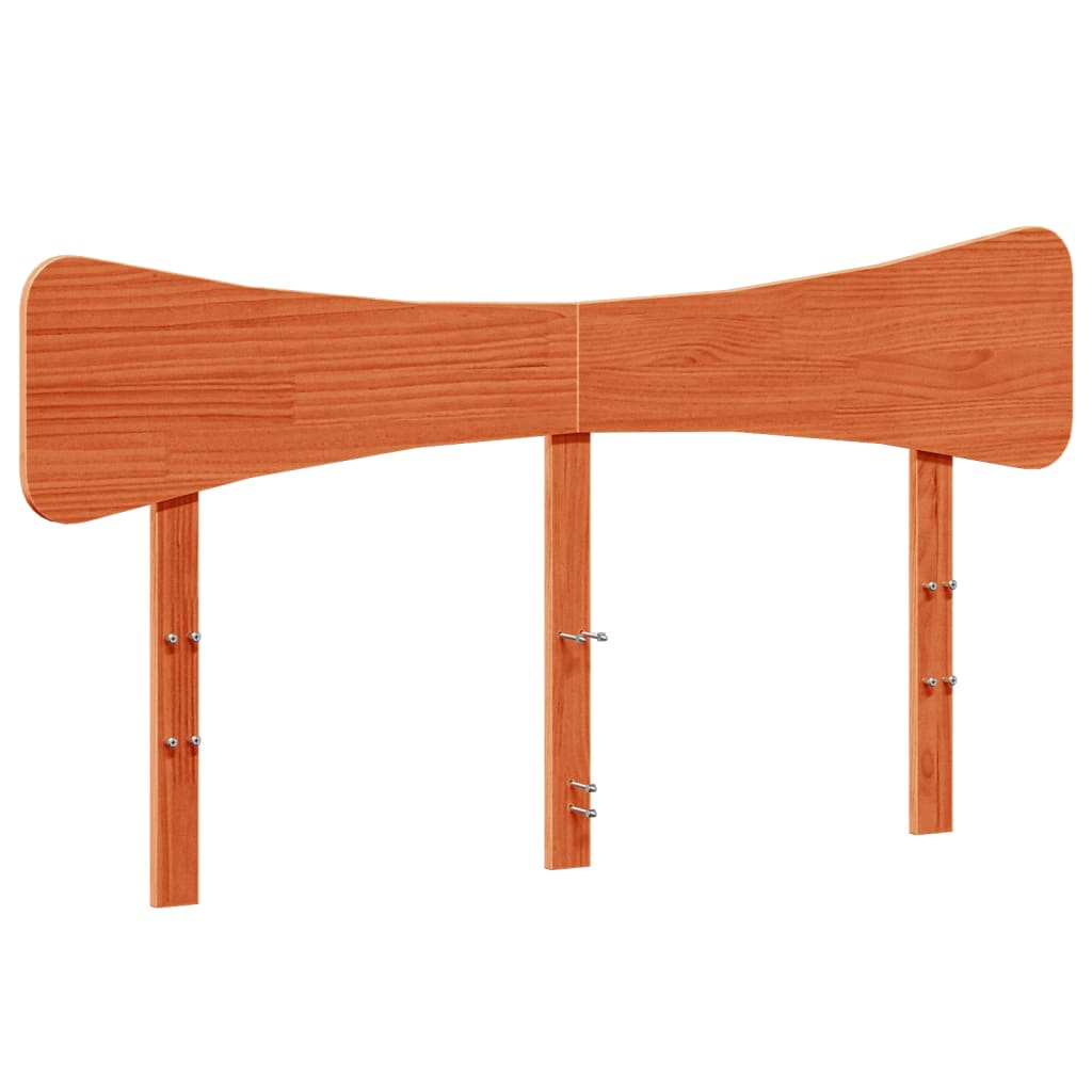 Letto senza Materasso Marrone Cera 140x190 cm in Legno di Pino | homemem39