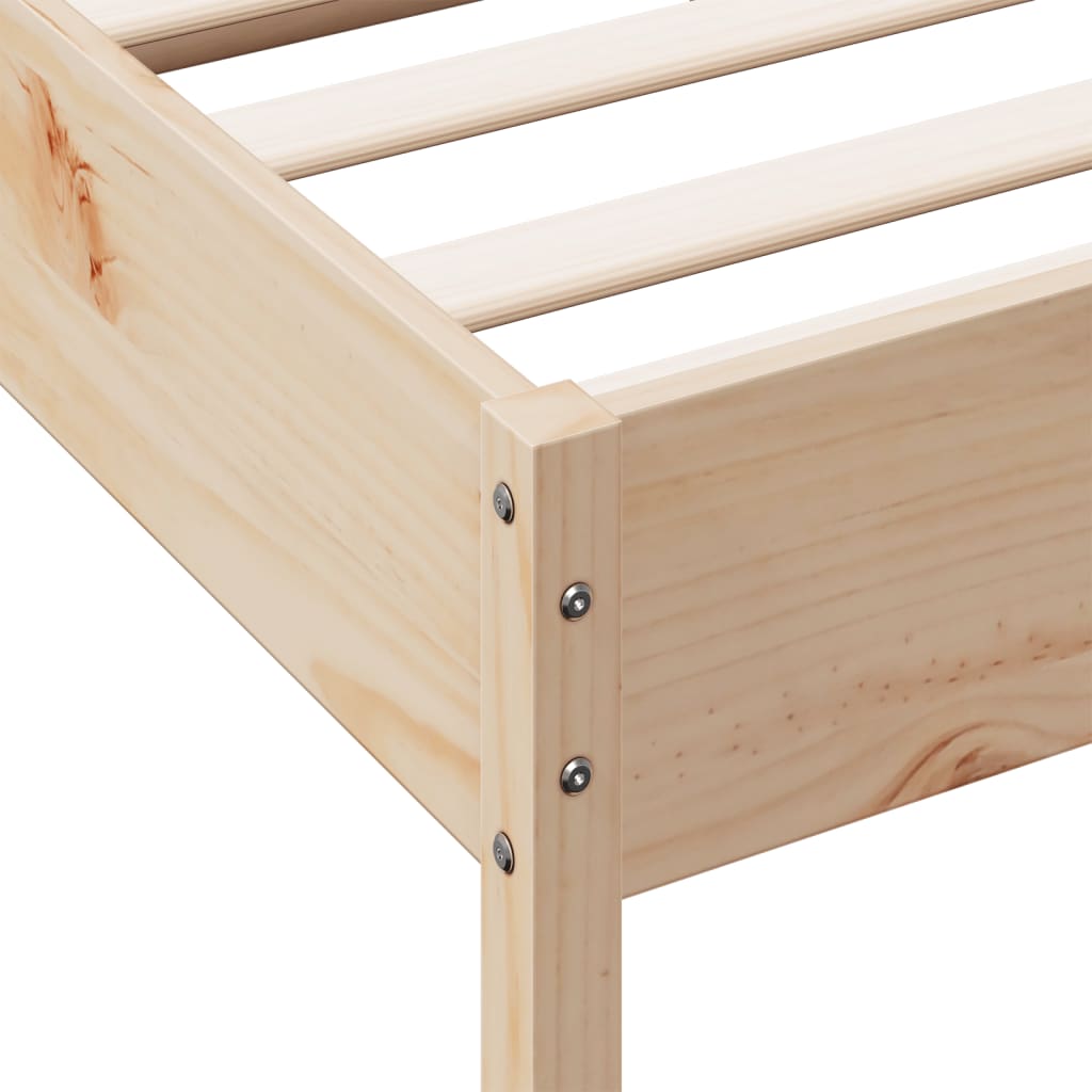 Giroletto senza Materasso 135x190 cm in Legno Massello di Pino | homemem39