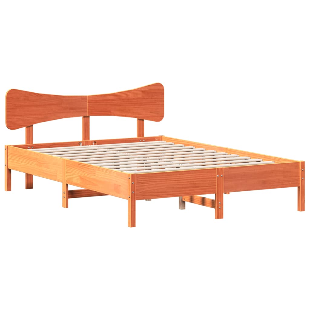 Giroletto senza Materasso Marrone Cera 120x190 cm Legno di Pino | homemem39