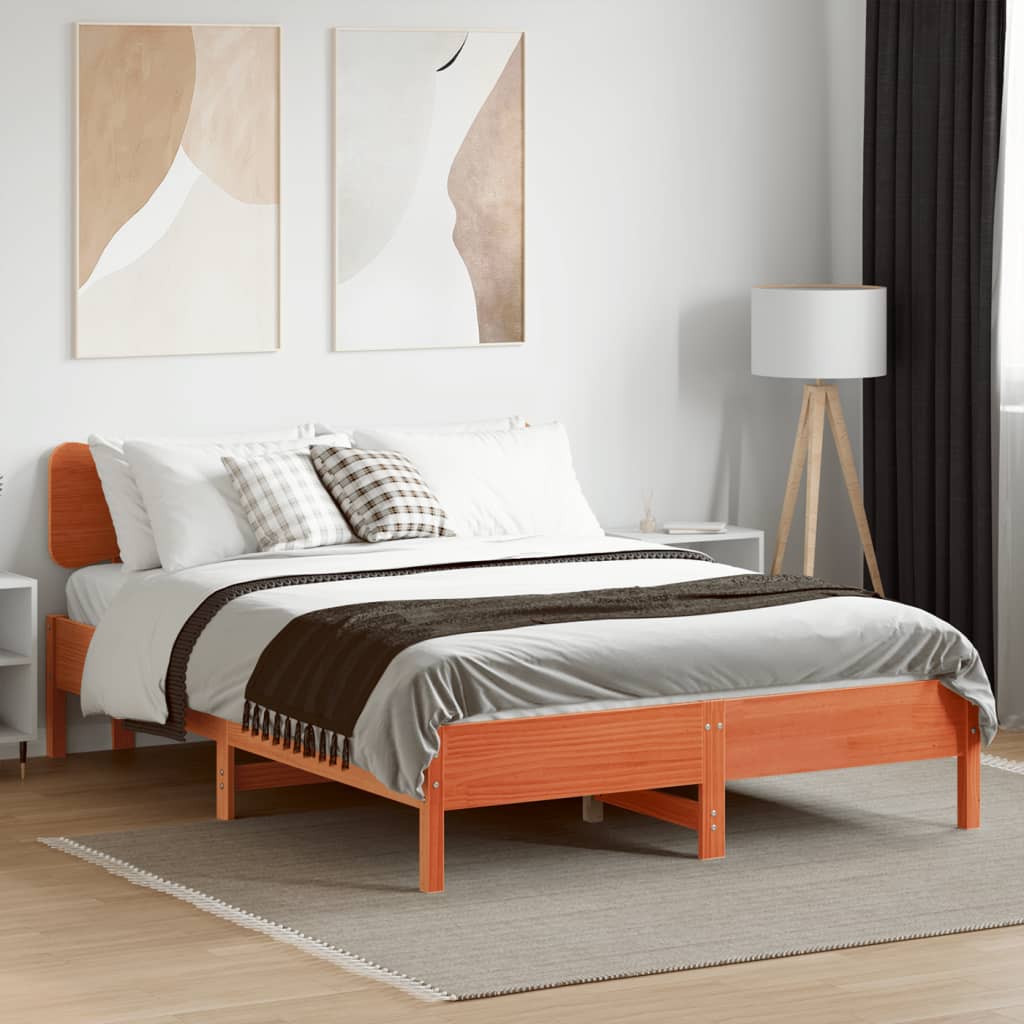 Giroletto senza Materasso Marrone Cera 120x190 cm Legno di Pino | homemem39