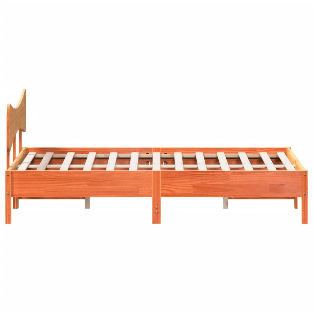 Giroletto senza Materasso Marrone Cera 120x190 cm Legno di Pino | homemem39