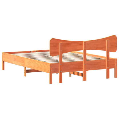 Giroletto senza Materasso Marrone Cera 120x190 cm Legno di Pino | homemem39