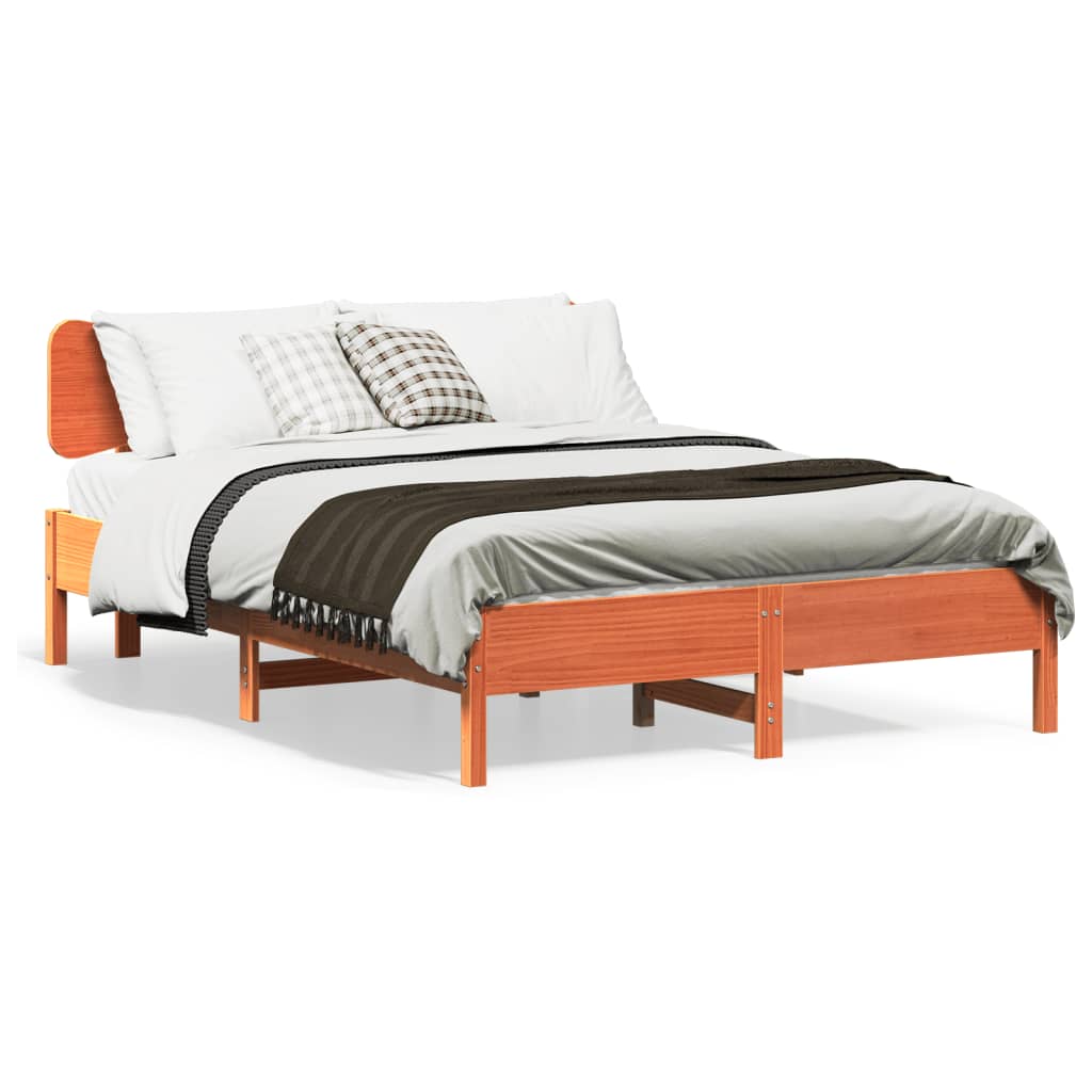 Giroletto senza Materasso Marrone Cera 120x190 cm Legno di Pino | homemem39