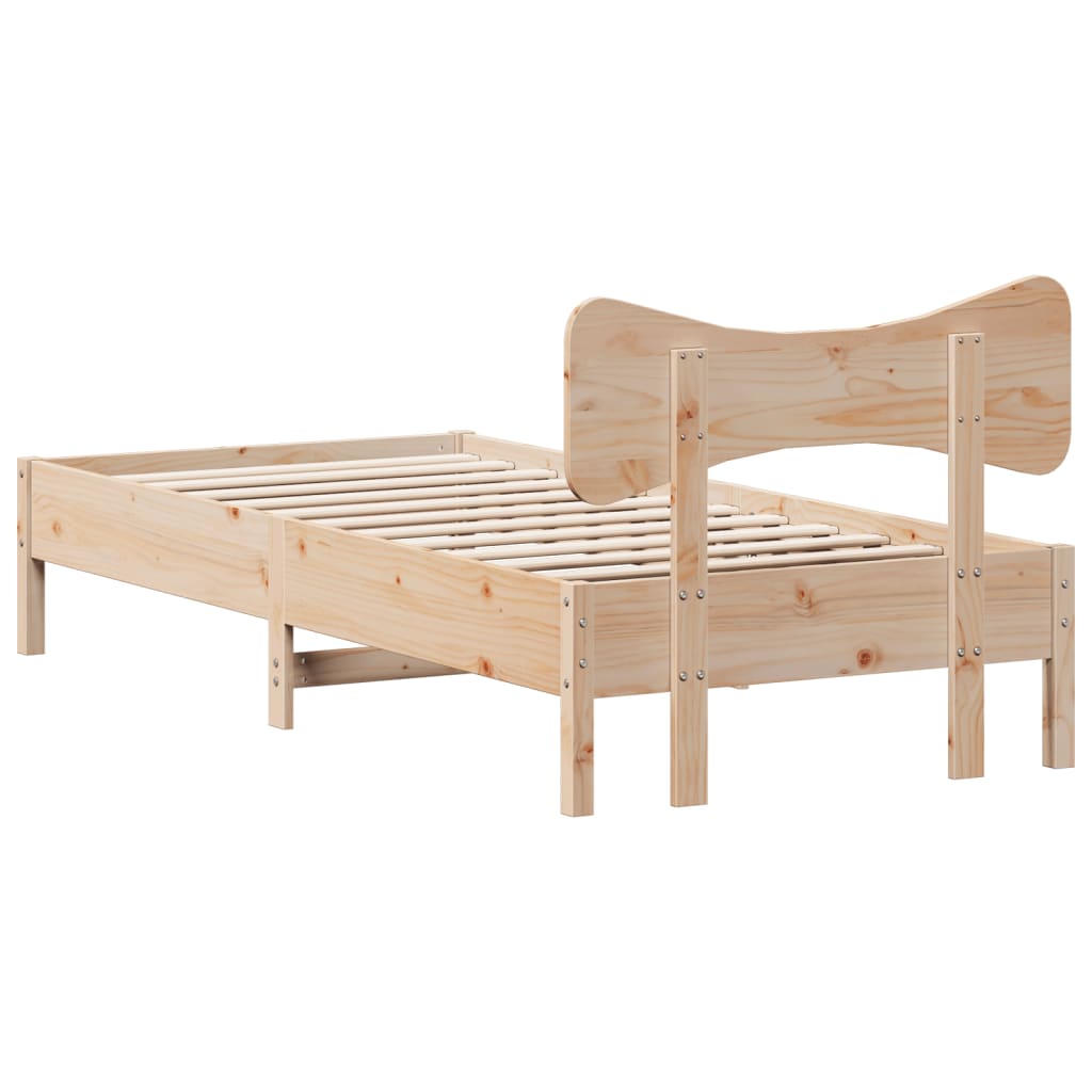 Giroletto senza Materasso 75x190 cm in Legno Massello di Pino - homemem39