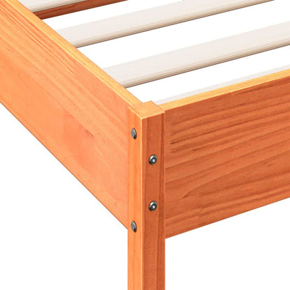 Letto senza Materasso Marrone Cera 75x190 cm in Legno di Pino | homemem39