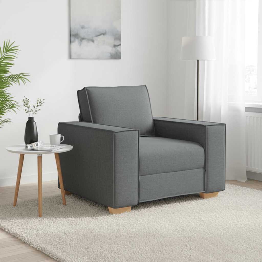 Poltrona Divano Grigio Scuro 100x78x84 cm Tessuto | homemem39