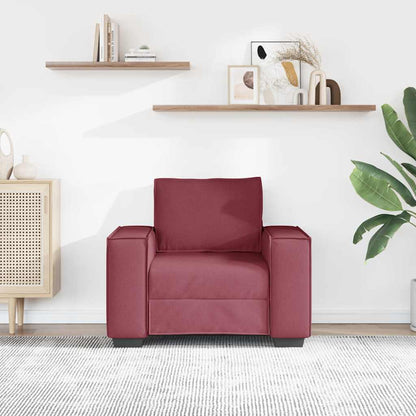 Poltrona Divano Rosso Vino 100x78x84 cm Tessuto | homemem39