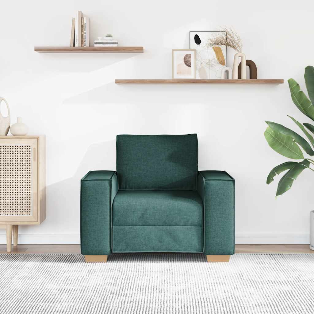 Poltrona Divano Verde Scuro 100x78x84 cm Tessuto | homemem39