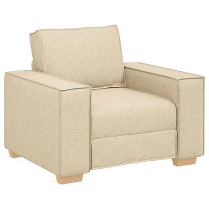 Poltrona Divano Crema 100x78x84 cm Tessuto | homemem39