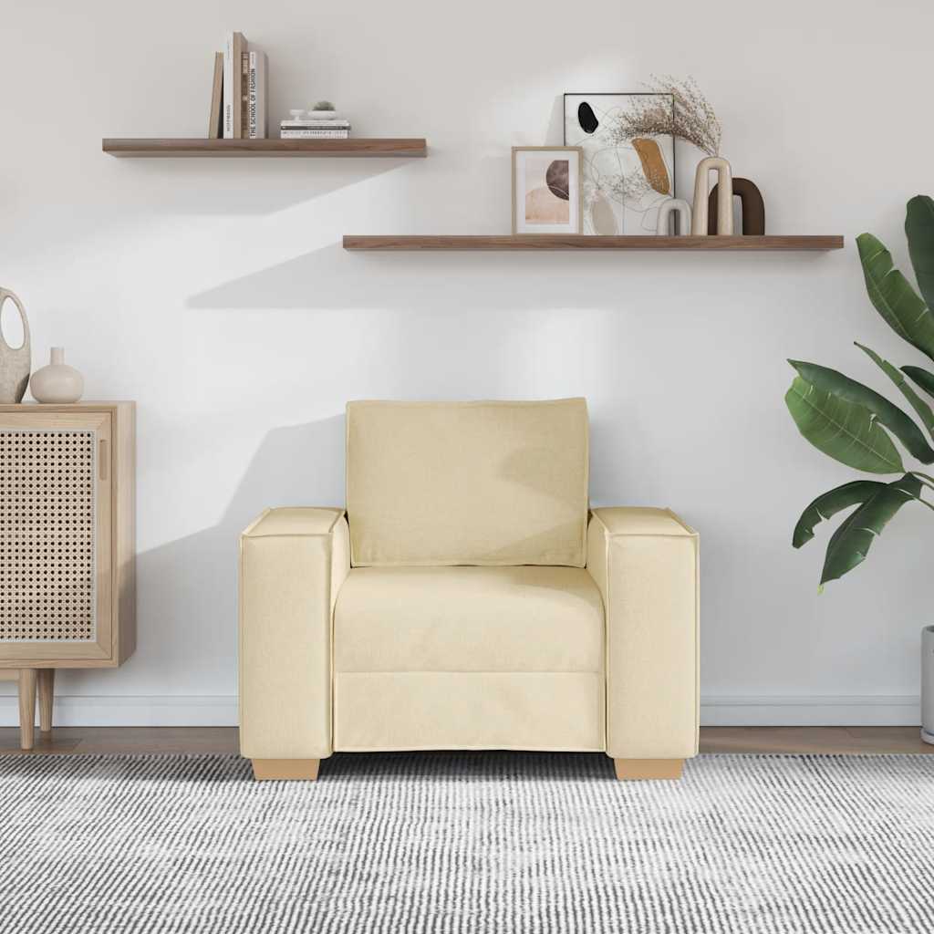 Poltrona Divano Crema 100x78x84 cm Tessuto | homemem39