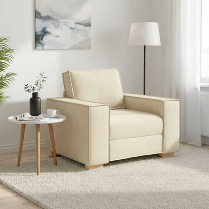 Poltrona Divano Crema 100x78x84 cm Tessuto | homemem39