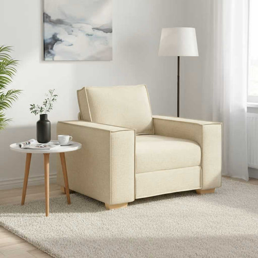 Poltrona Divano Crema 100x78x84 cm Tessuto | homemem39