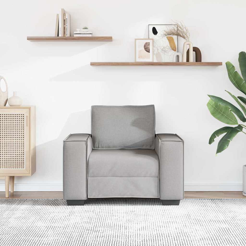 Poltrona Divano Grigio Nuvola 100x78x84 cm Tessuto | homemem39