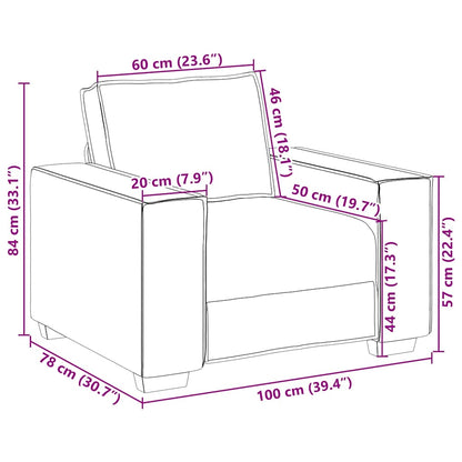 Poltrona in Lino 100x78x84 cm | homemem39