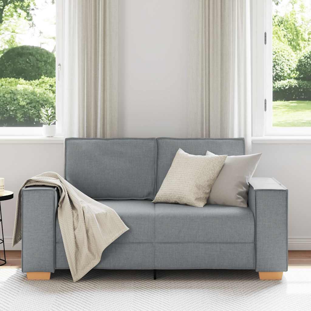 Divano a 2 posti Grigio chiaro 160x78x84 cm in tessuto | homemem39