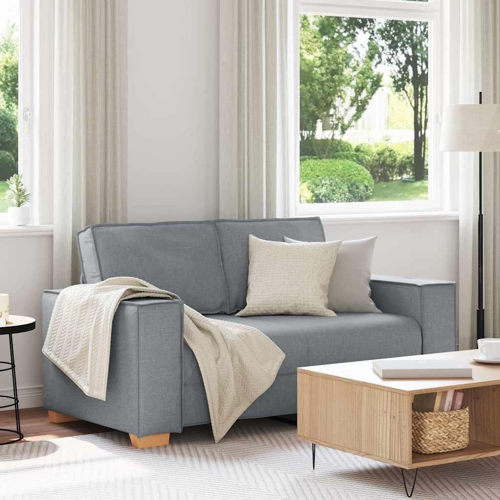 Divano a 2 posti Grigio chiaro 120 cm in tessuto - homemem39