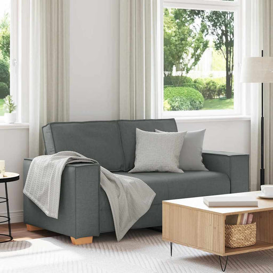 Divano a 2 posti Grigio scuro 160x78x84 cm in tessuto | homemem39