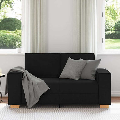 Divano a 2 posti Nero 160x78x84 cm Tessuto | homemem39