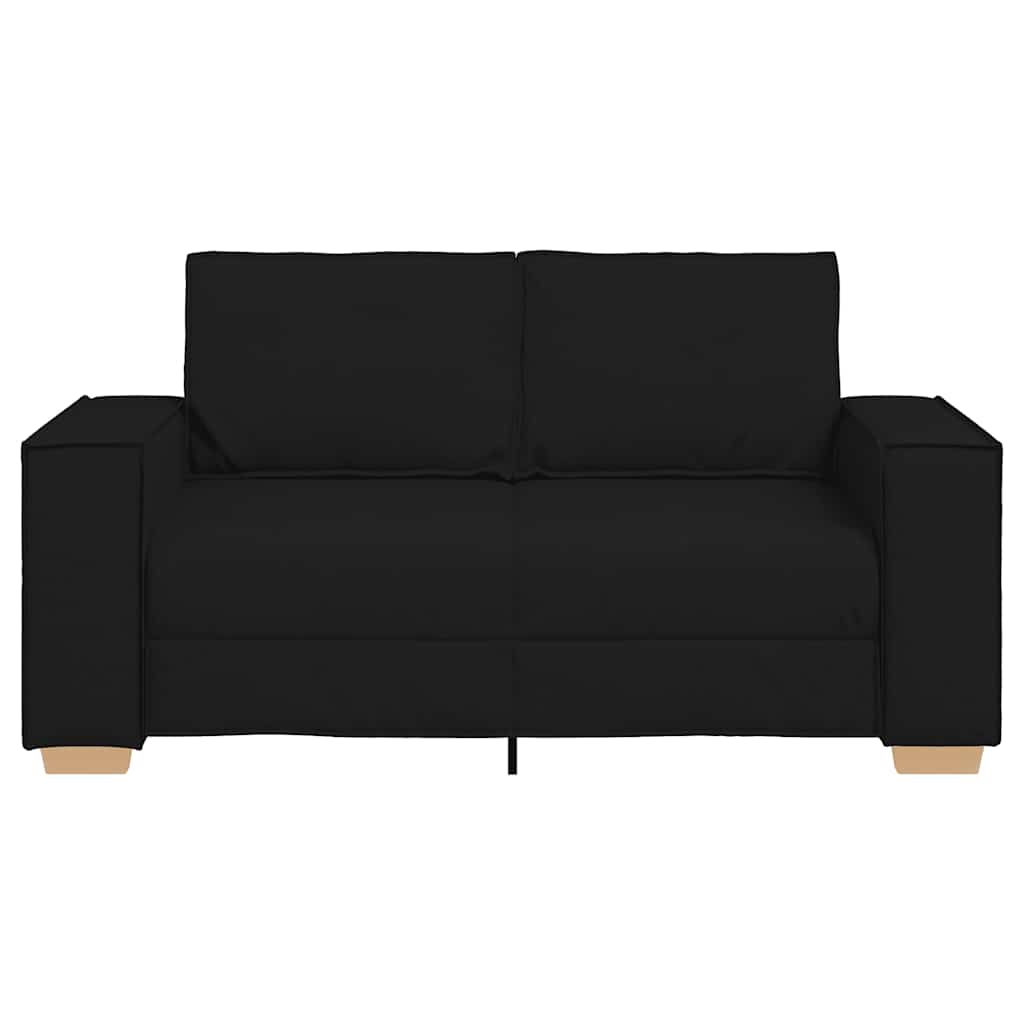 Divano a 2 posti Nero 160x78x84 cm Tessuto | homemem39