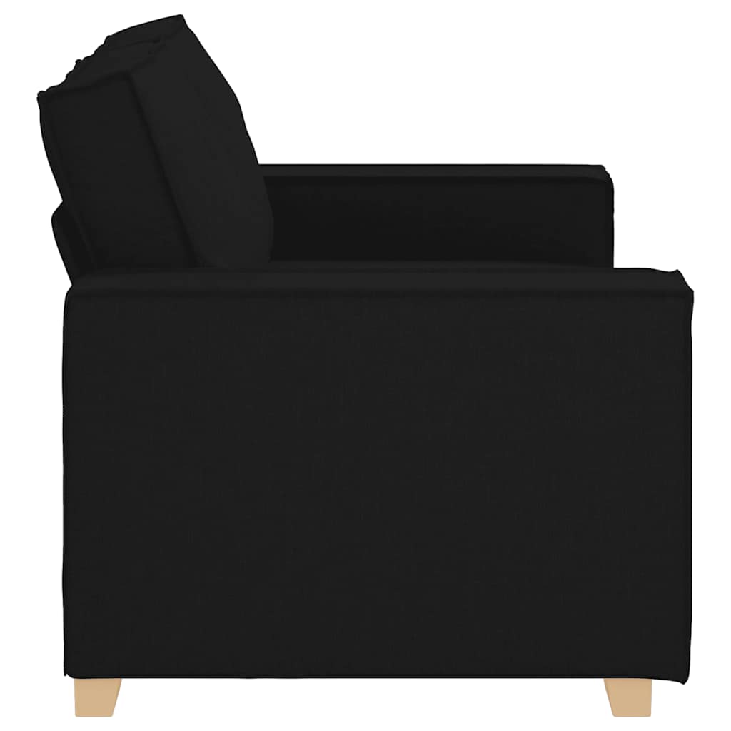 Divano a 2 posti Nero 160x78x84 cm Tessuto | homemem39