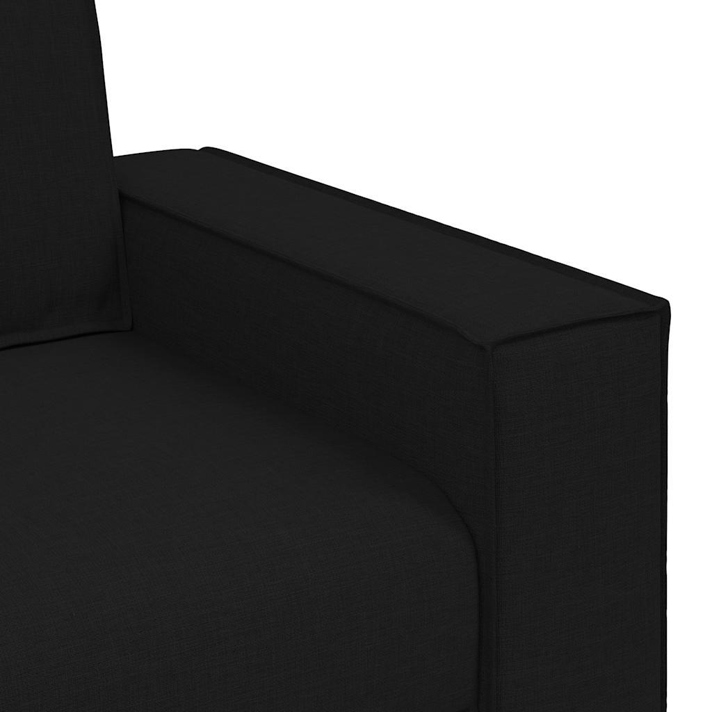 Divano a 2 posti Nero 160x78x84 cm Tessuto | homemem39