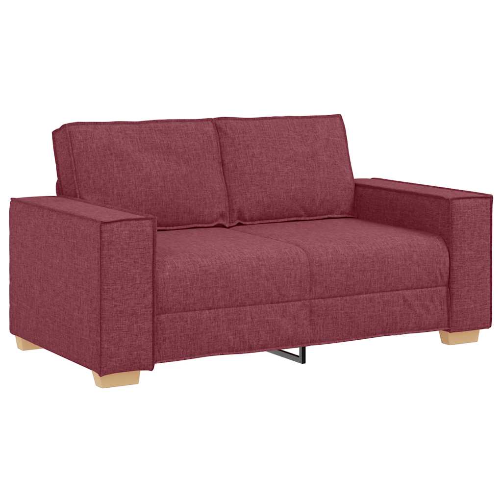 Divano a 2 posti rosso vino 160x78x84 cm in tessuto