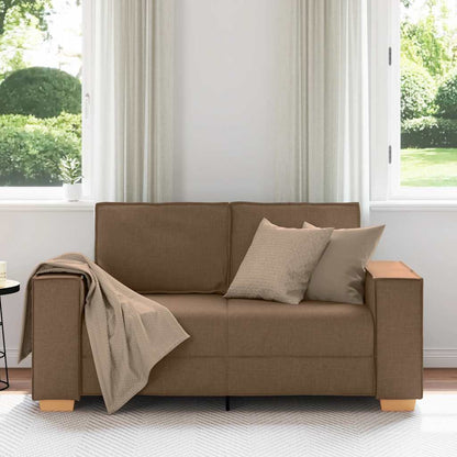 Divano a 2 posti Marrone 160x78x84 cm Tessuto | homemem39
