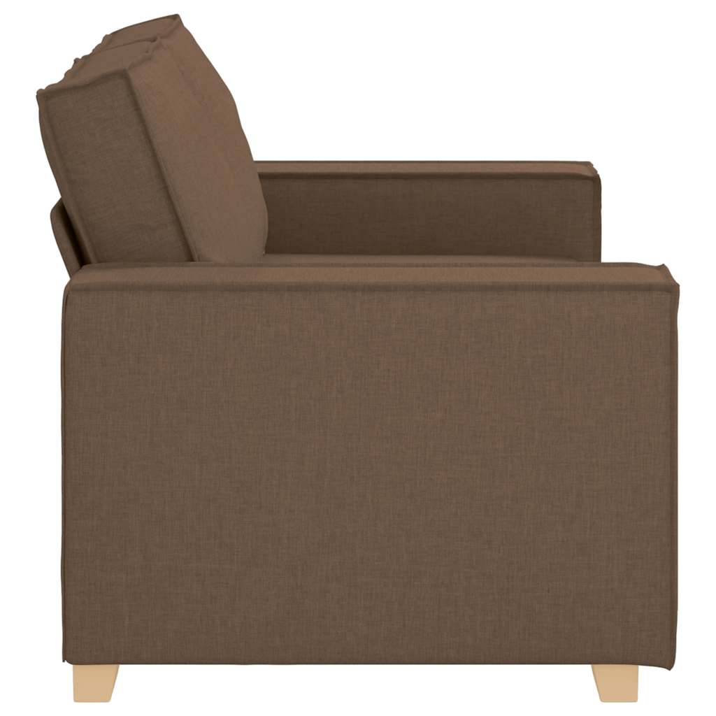 Divano a 2 posti Marrone 160x78x84 cm Tessuto