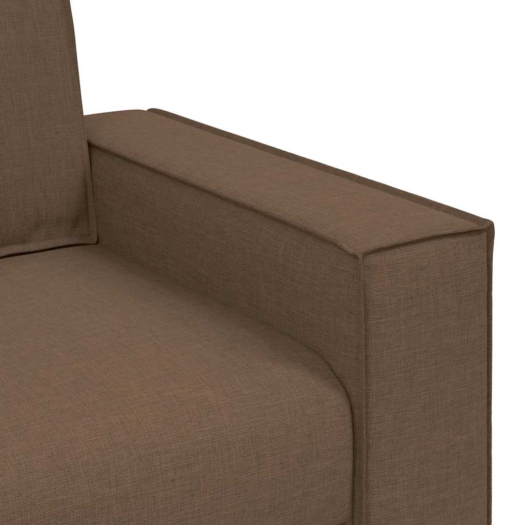 Divano a 2 posti Marrone 160x78x84 cm Tessuto | homemem39
