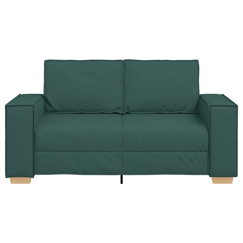 Divano a 2 posti Verde scuro 160x78x84 cm in tessuto | homemem39