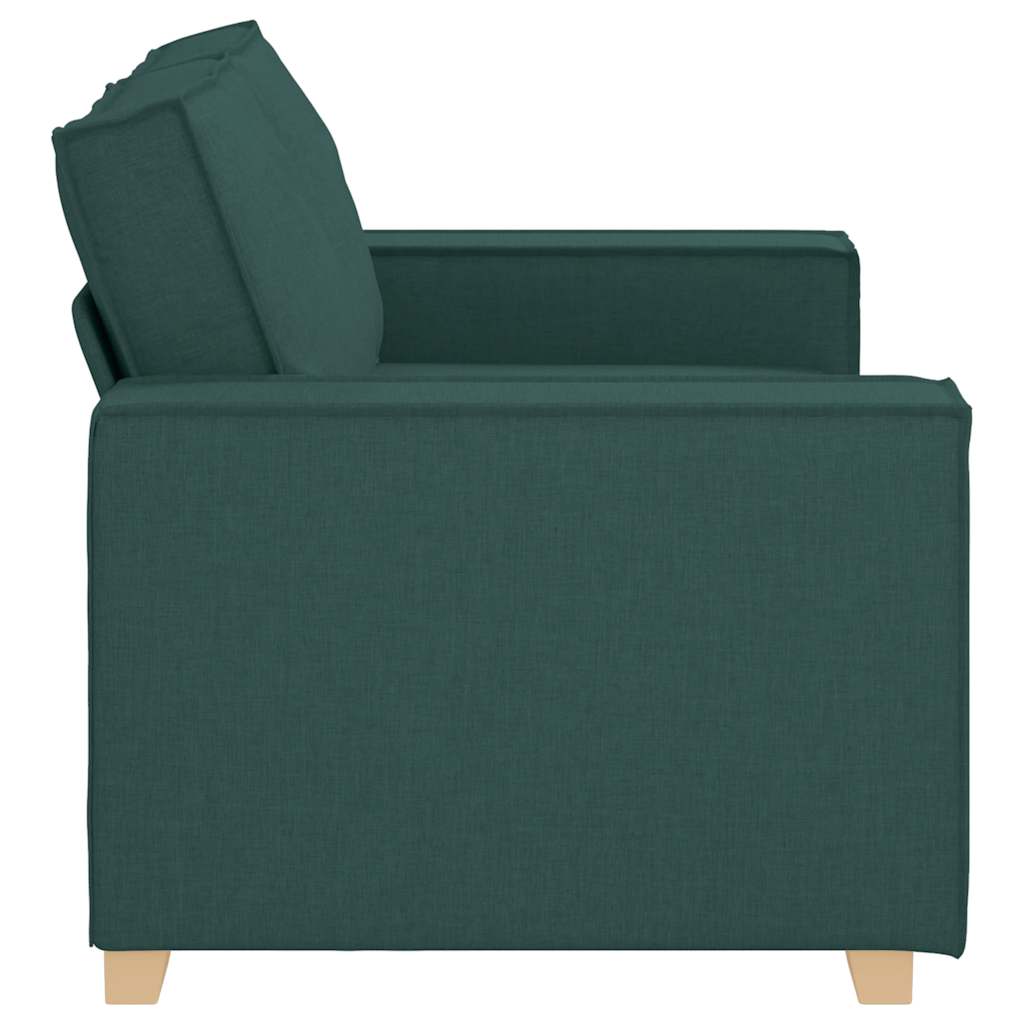 Divano a 2 posti Verde scuro 160x78x84 cm in tessuto | homemem39