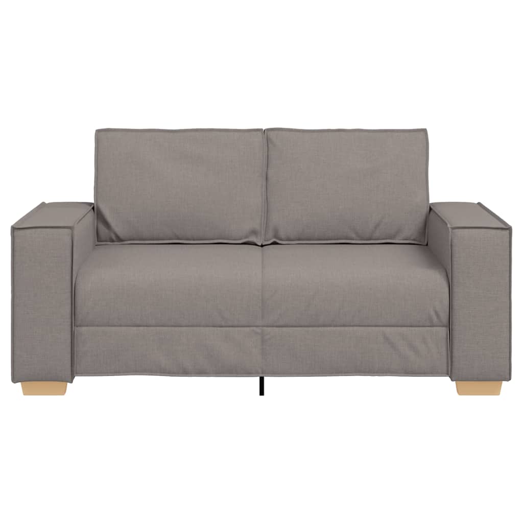 Divano a 2 posti tortora 160x78x84 cm in tessuto | homemem39