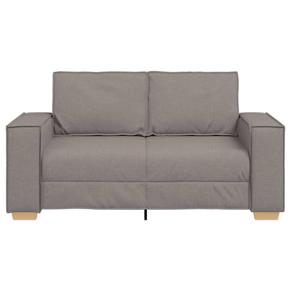 Divano a 2 posti tortora 160x78x84 cm in tessuto | homemem39