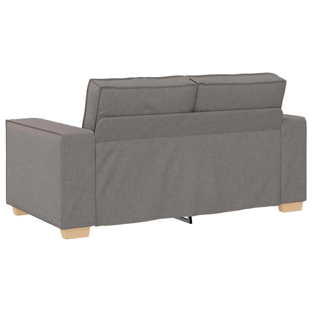 Divano a 2 posti tortora 160x78x84 cm in tessuto | homemem39