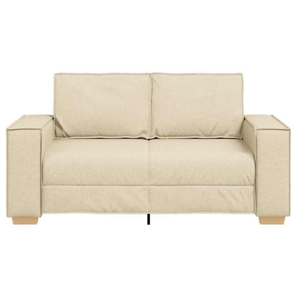 Divano a 2 posti Crema 160x78x84 cm Tessuto | homemem39