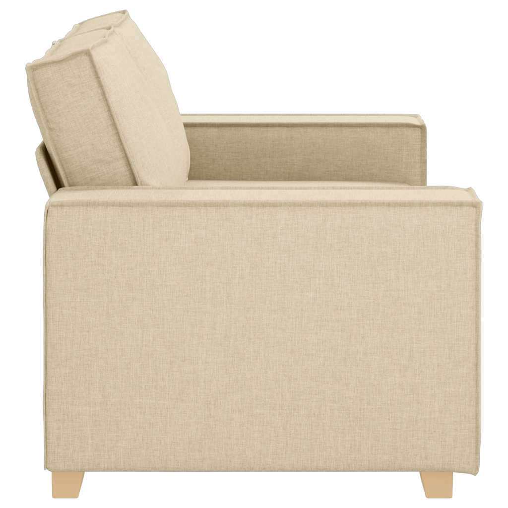 Divano a 2 posti Crema 160x78x84 cm Tessuto