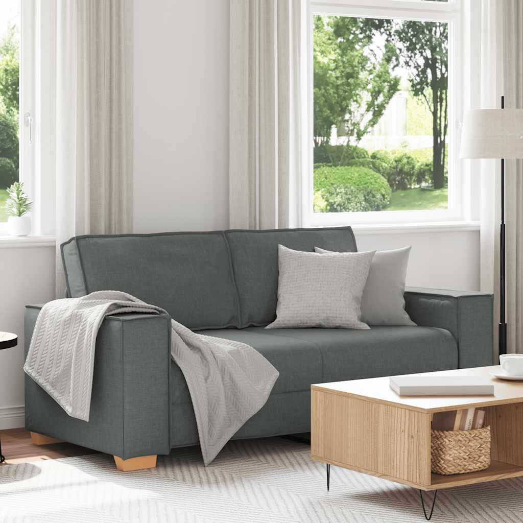 Divano a 2 posti Grigio scuro 180x78x84 cm in tessuto | homemem39