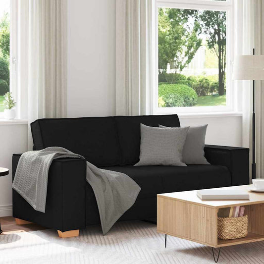 Divano a 2 posti Nero 180x78x84 cm Tessuto | homemem39
