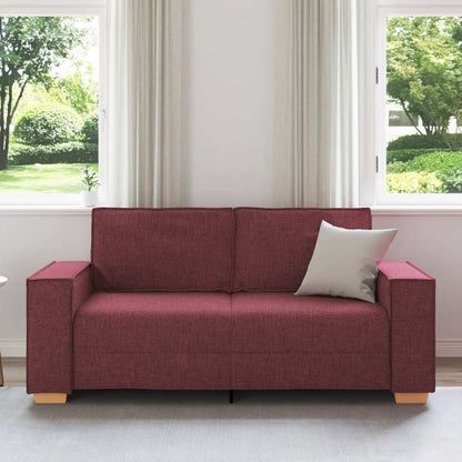 Divano a 2 posti rosso vino 180x78x84 cm in tessuto | homemem39