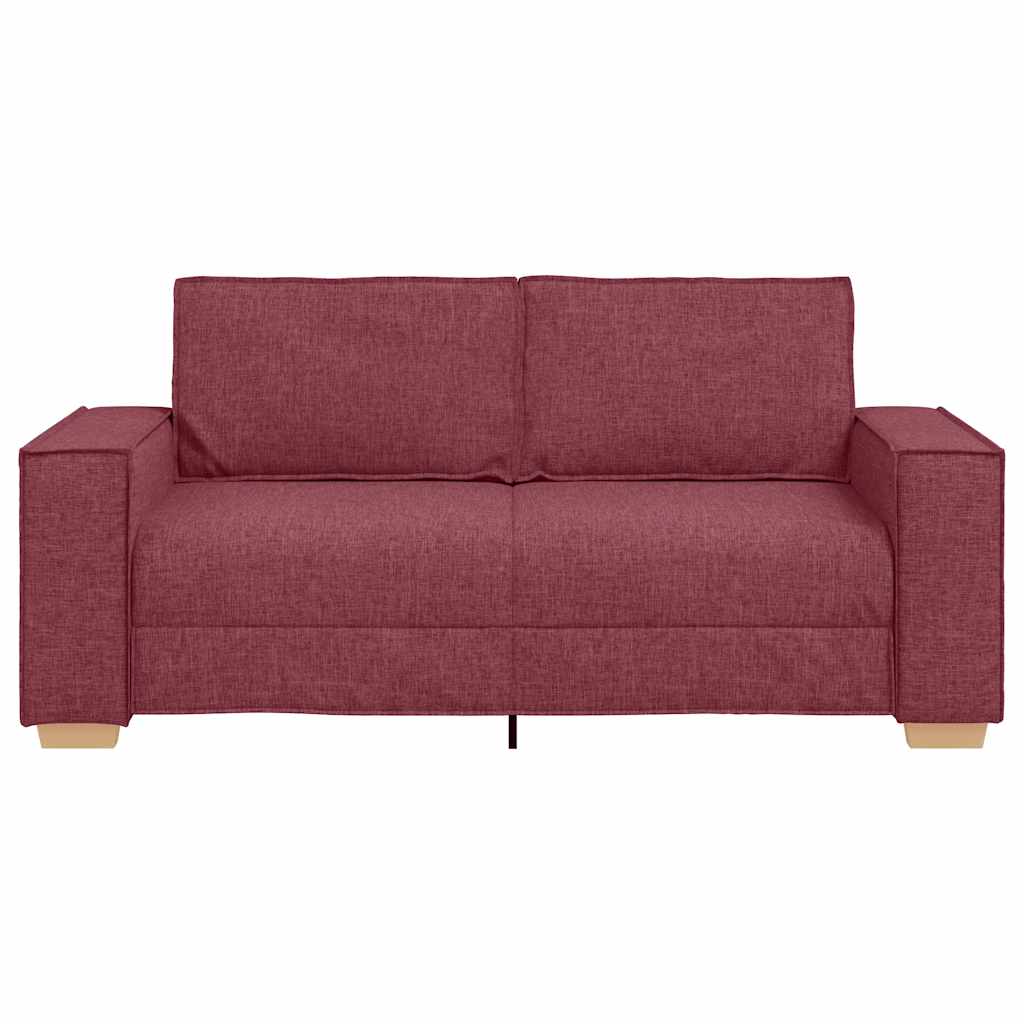 Divano a 2 posti rosso vino 180x78x84 cm in tessuto | homemem39