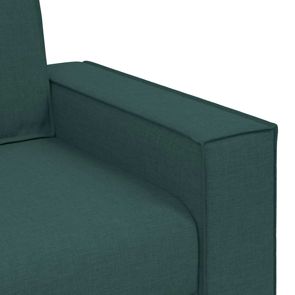 Divano a 2 posti Verde scuro 180x78x84 cm in tessuto | homemem39